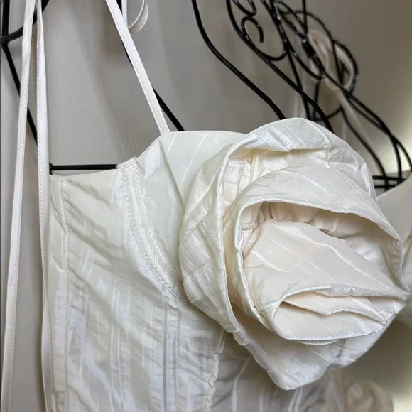 💚For Love And Lemons Women’s Kali White Ivory Mini Dress, Size XS - Picture 5 of 13